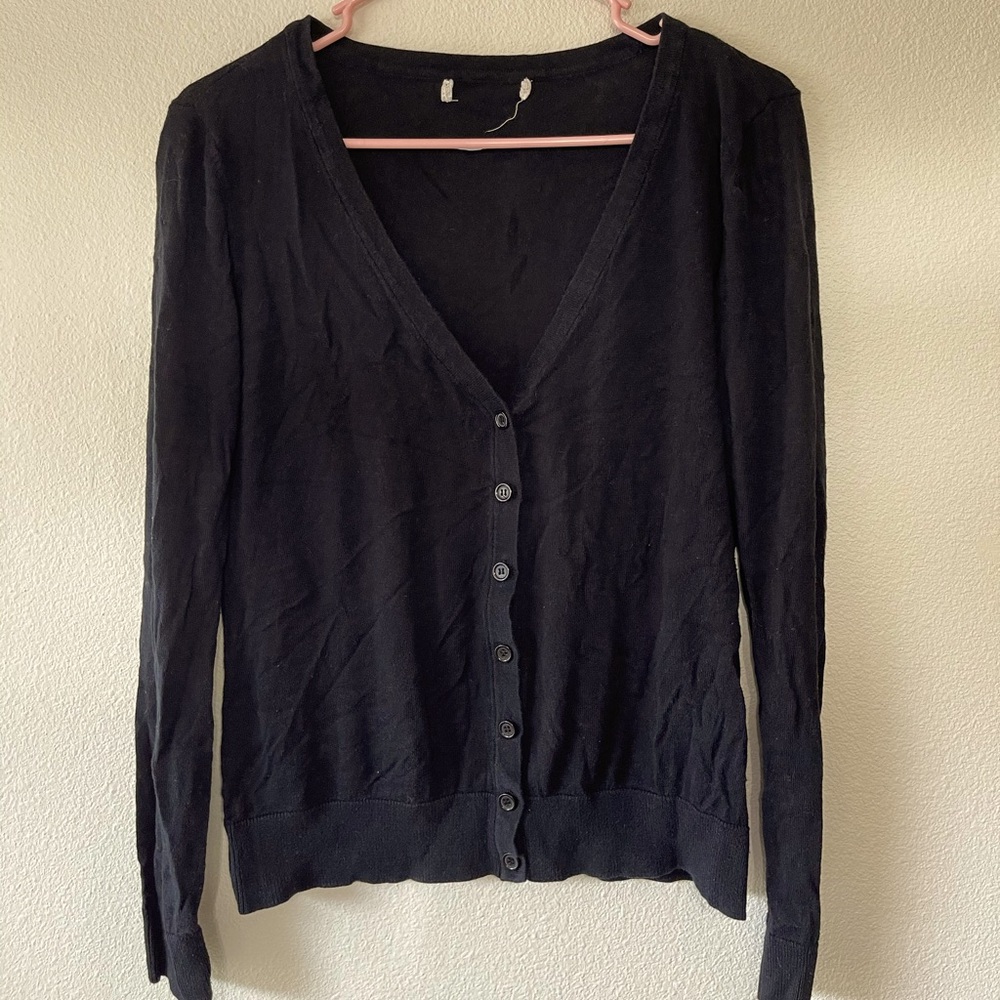 Forever 21 classic black cardigan
